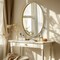 Brushed Gold Oval Mirror for Bathroom Vanity Antirust Aluminum Frame Wall Mirror